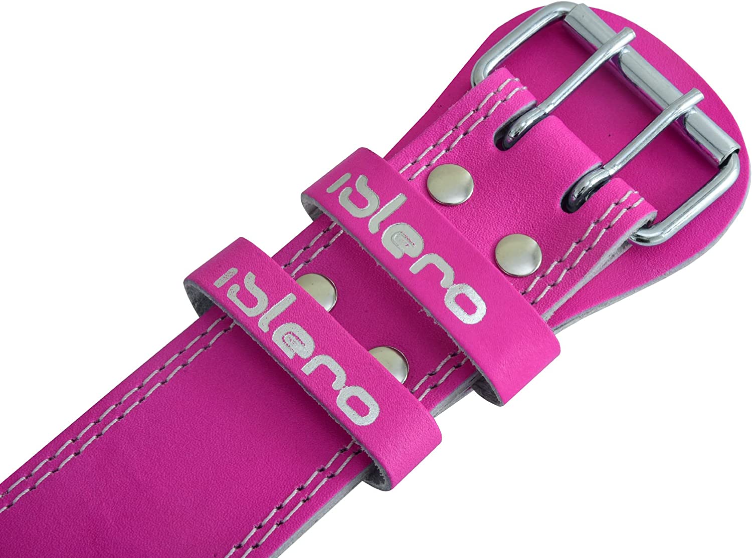 EVO 4" Pink Pure Leather Gym Belts - Image 6