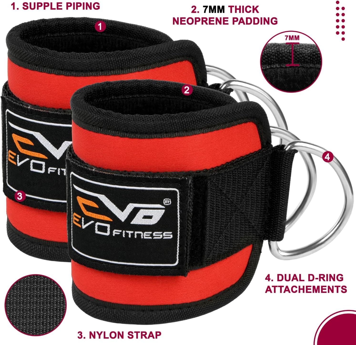EVO Double D Ring Red - Image 4