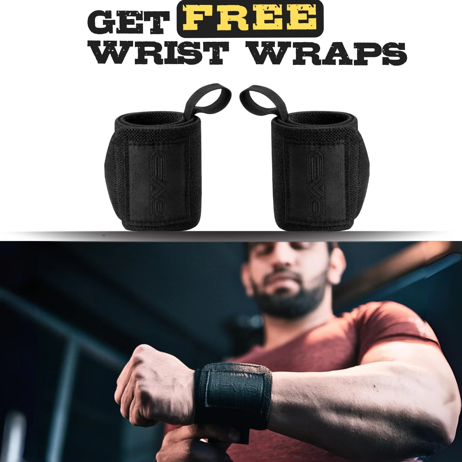 EVO Fitness 4” Matte Black Weight Lifting Belt With 18" Wrist Straps - Image 4