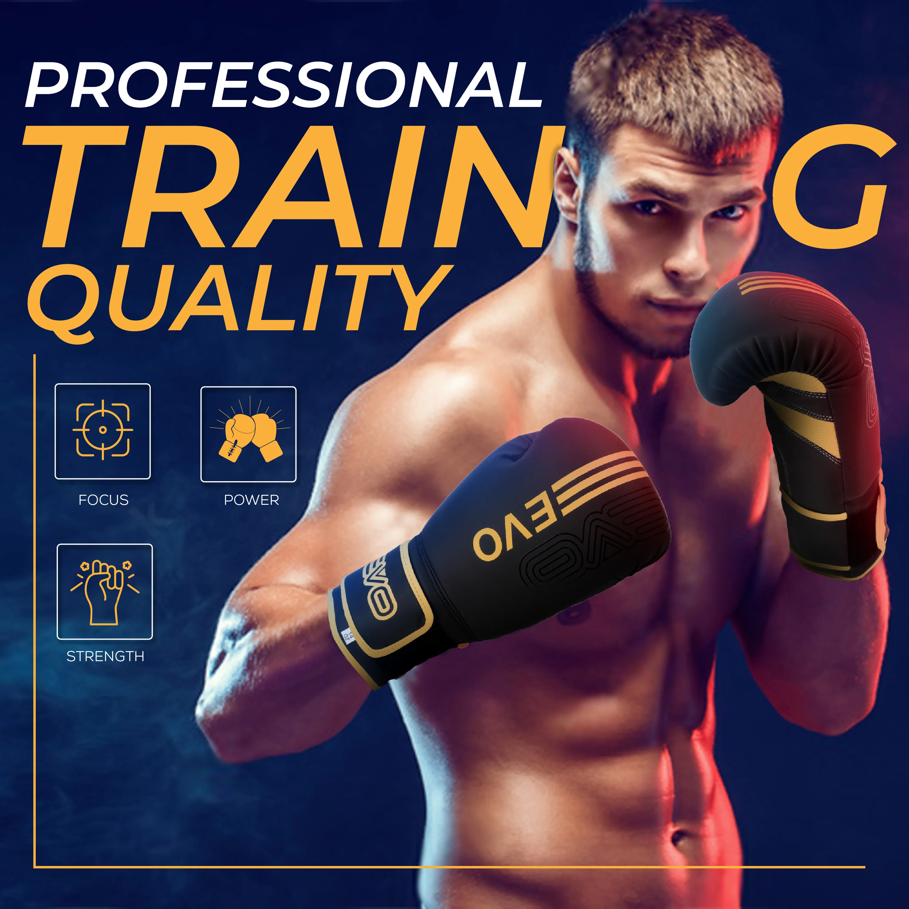 EVO Fitness Golden Boxing Gloves and Focus Pads Deal - Image 5