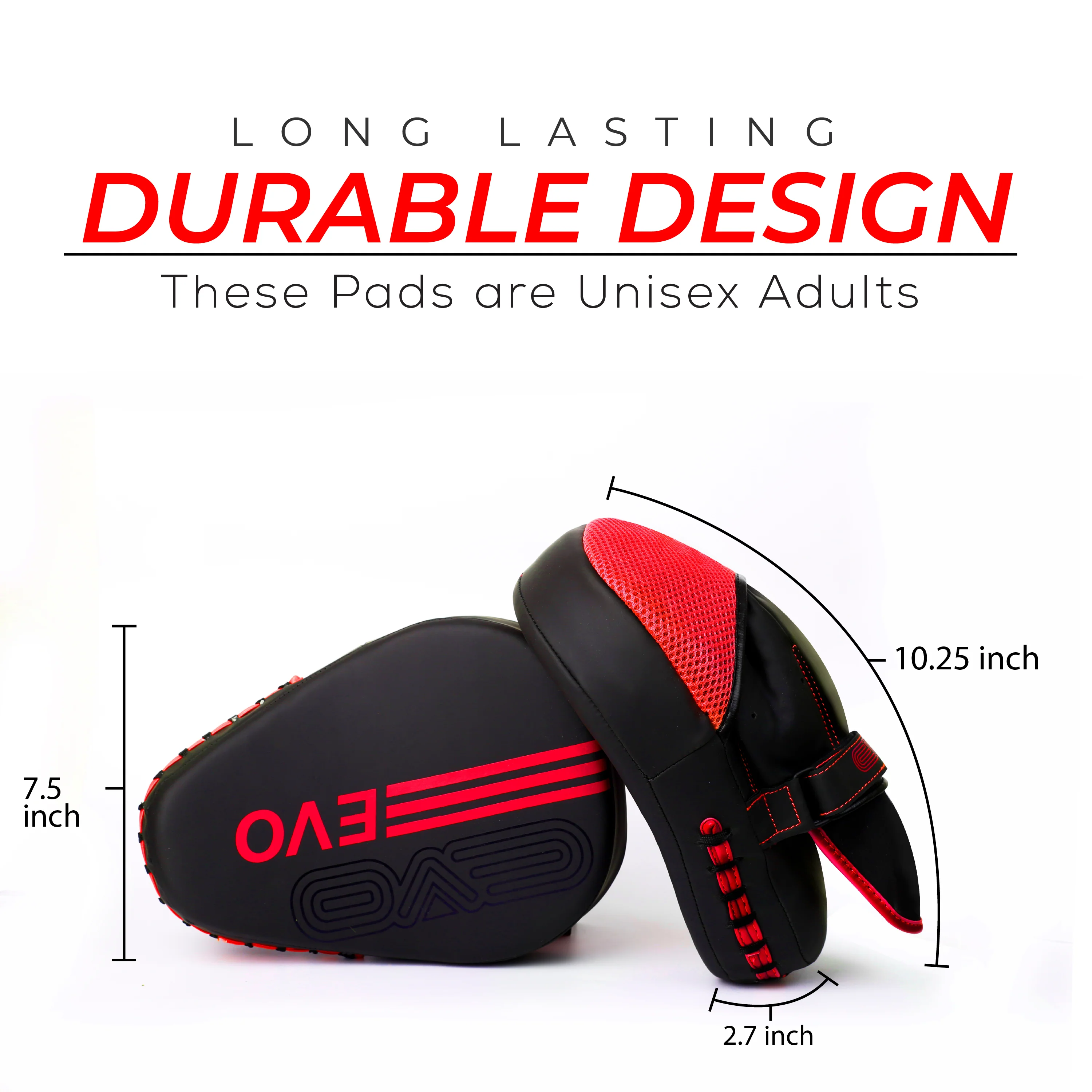 EVO FITNESS CURVED RED BOXING FOCUS PADS - Image 3