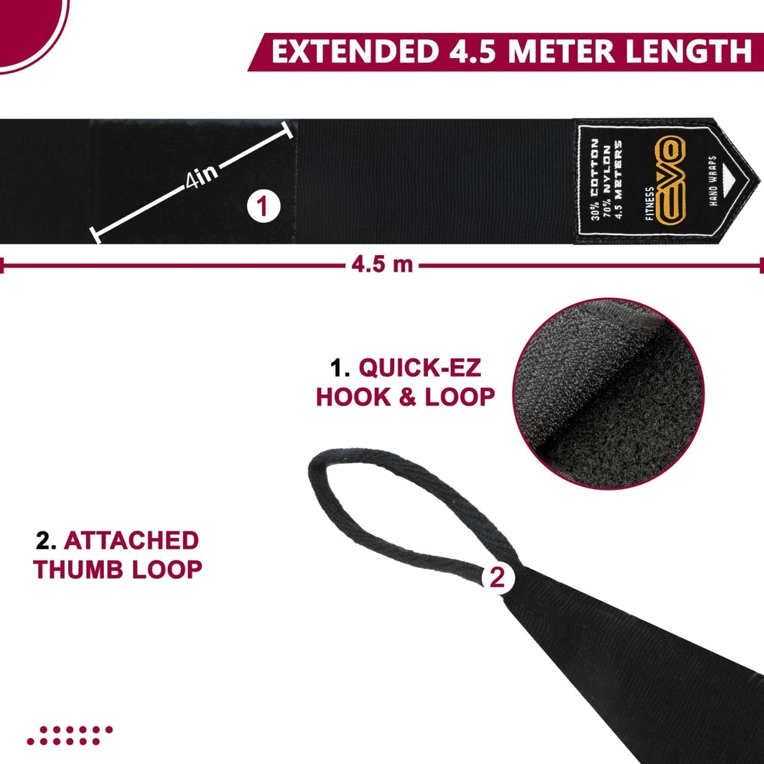 EVO Fitness Hand Wrap - Image 3