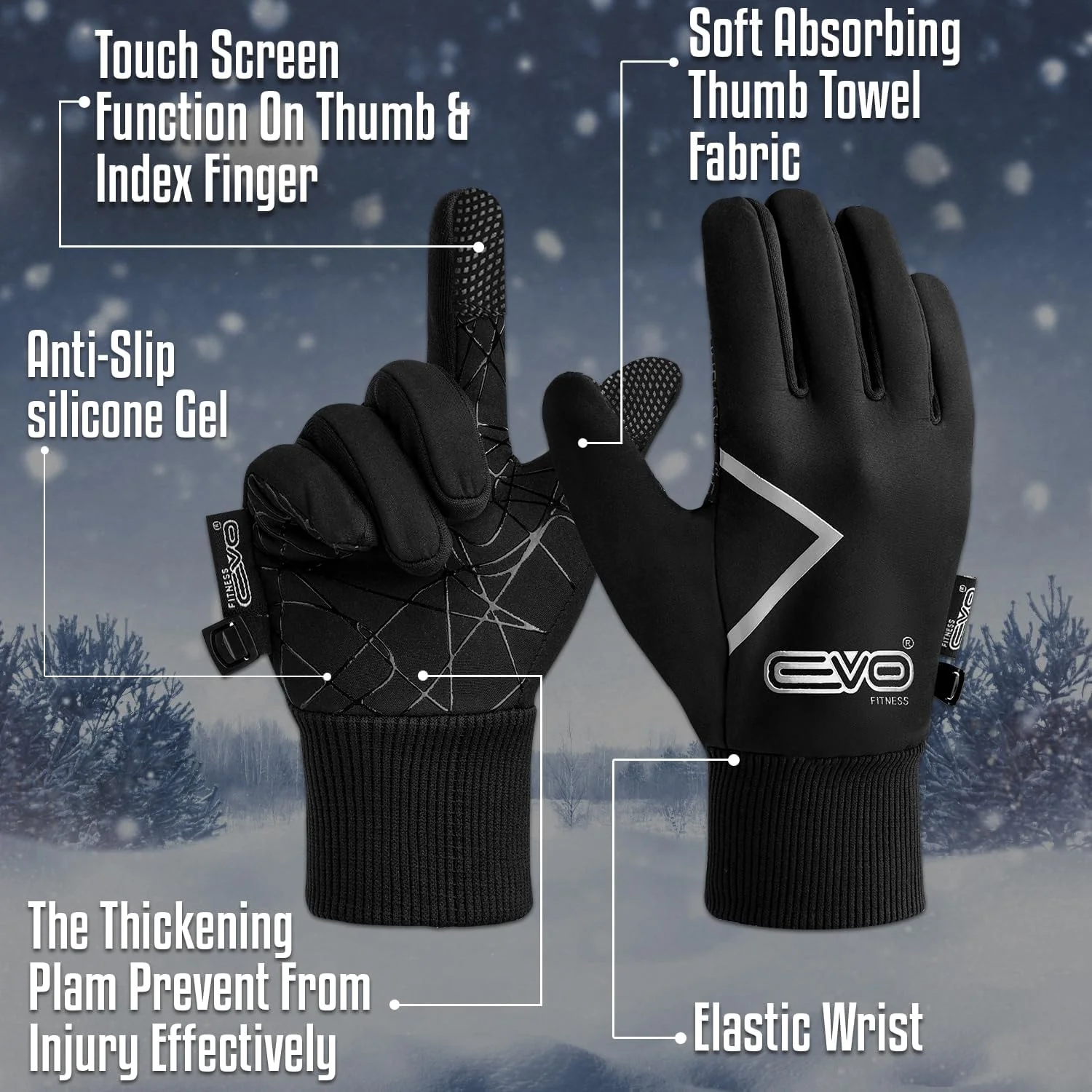 EVO Fitness Kids Thermal Winter Gloves - Image 4