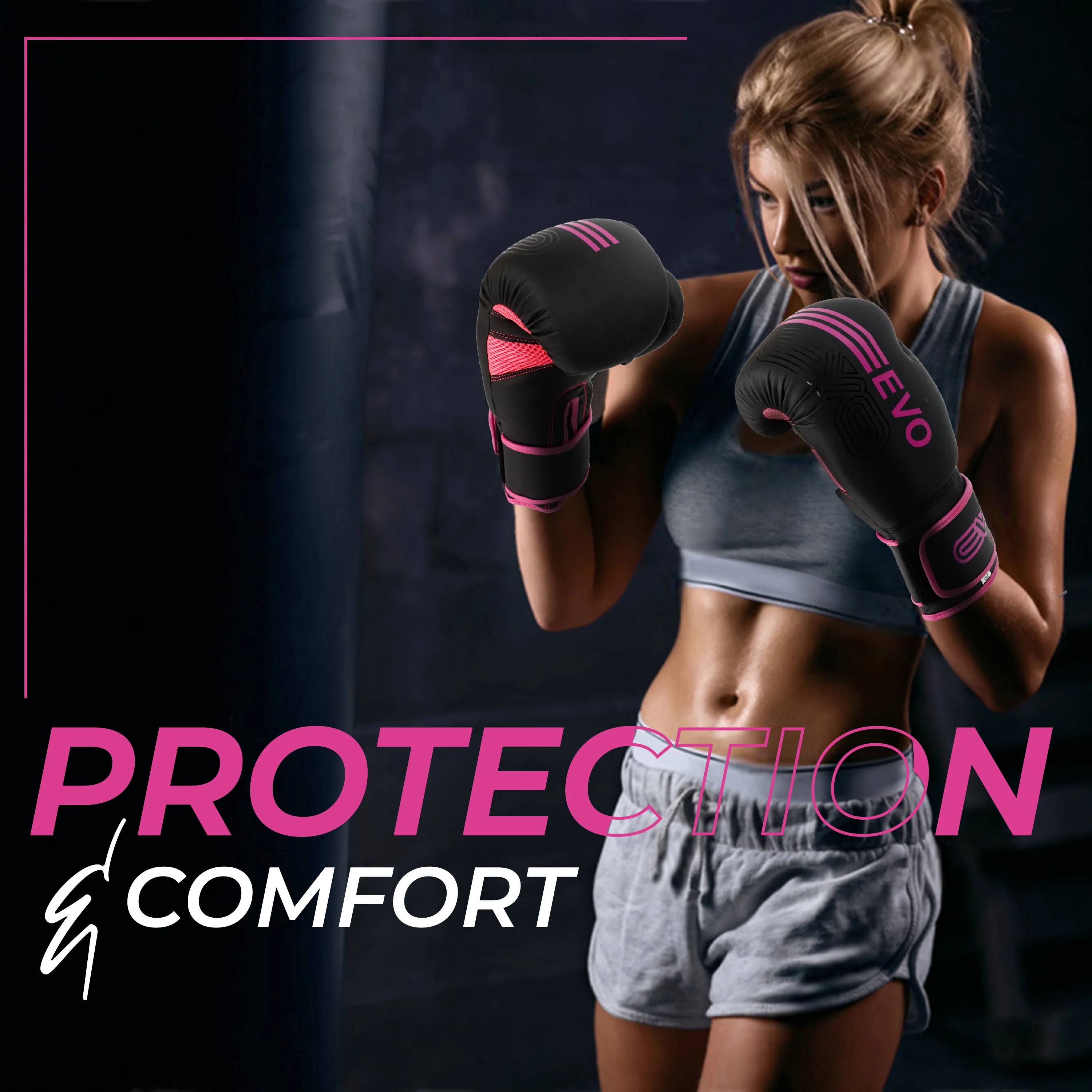 EVO Fitness Pink Boxing Gloves and Focus Pads Deal - Image 5