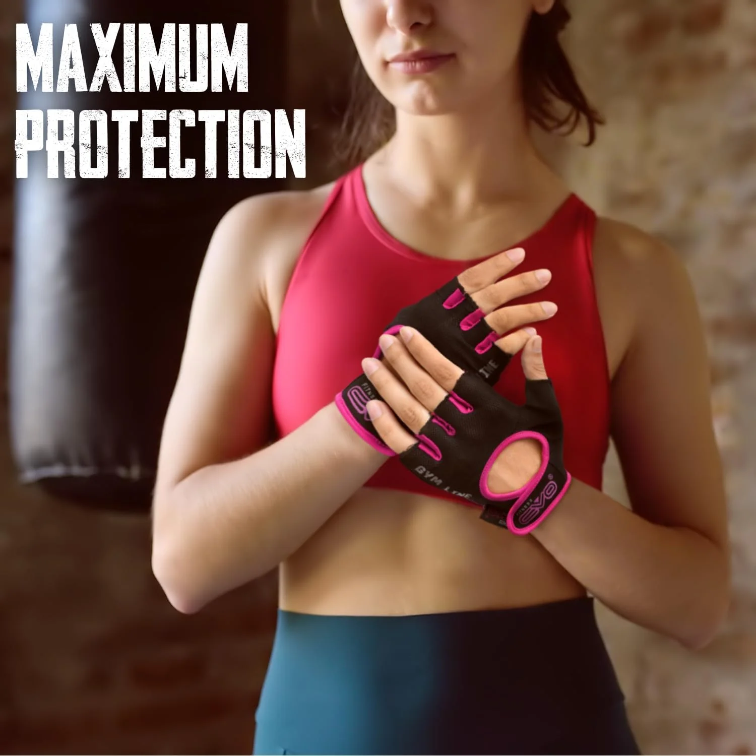 EVO Fitness Pink Weight Lifting Gym Gloves - Image 11