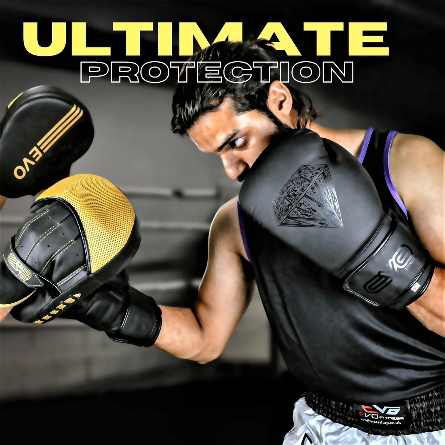 EVO Maya Diamond Leather Boxing Gloves - Image 7