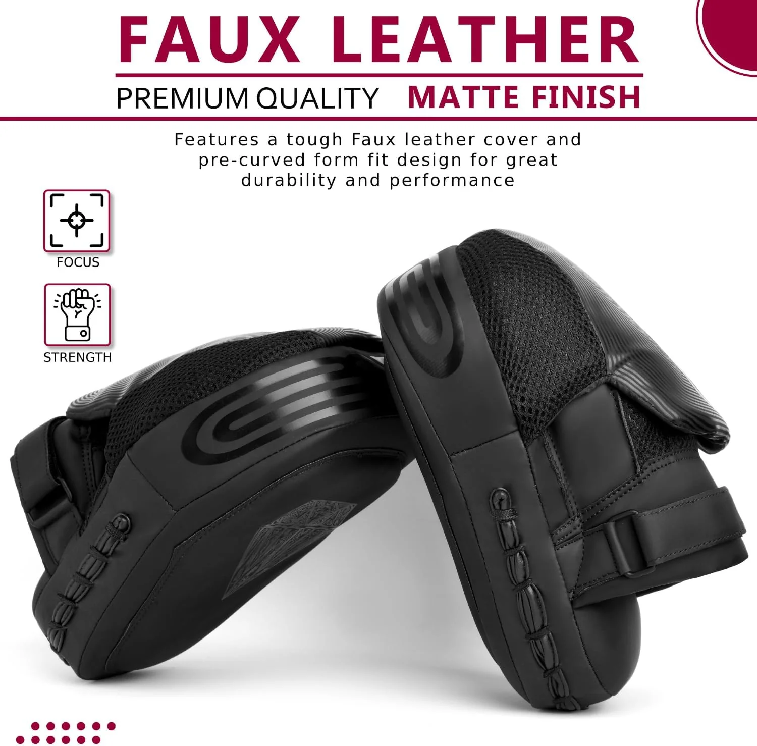 EVO Fitness All Black Boxing Gloves and Focus Pads Deal - Image 4