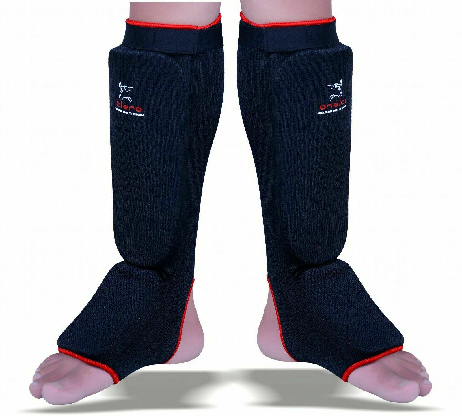 EVO Shin Insteps Elastic MMA Guards Martial Arts Kick Boxing Muay Thai Leg Pads