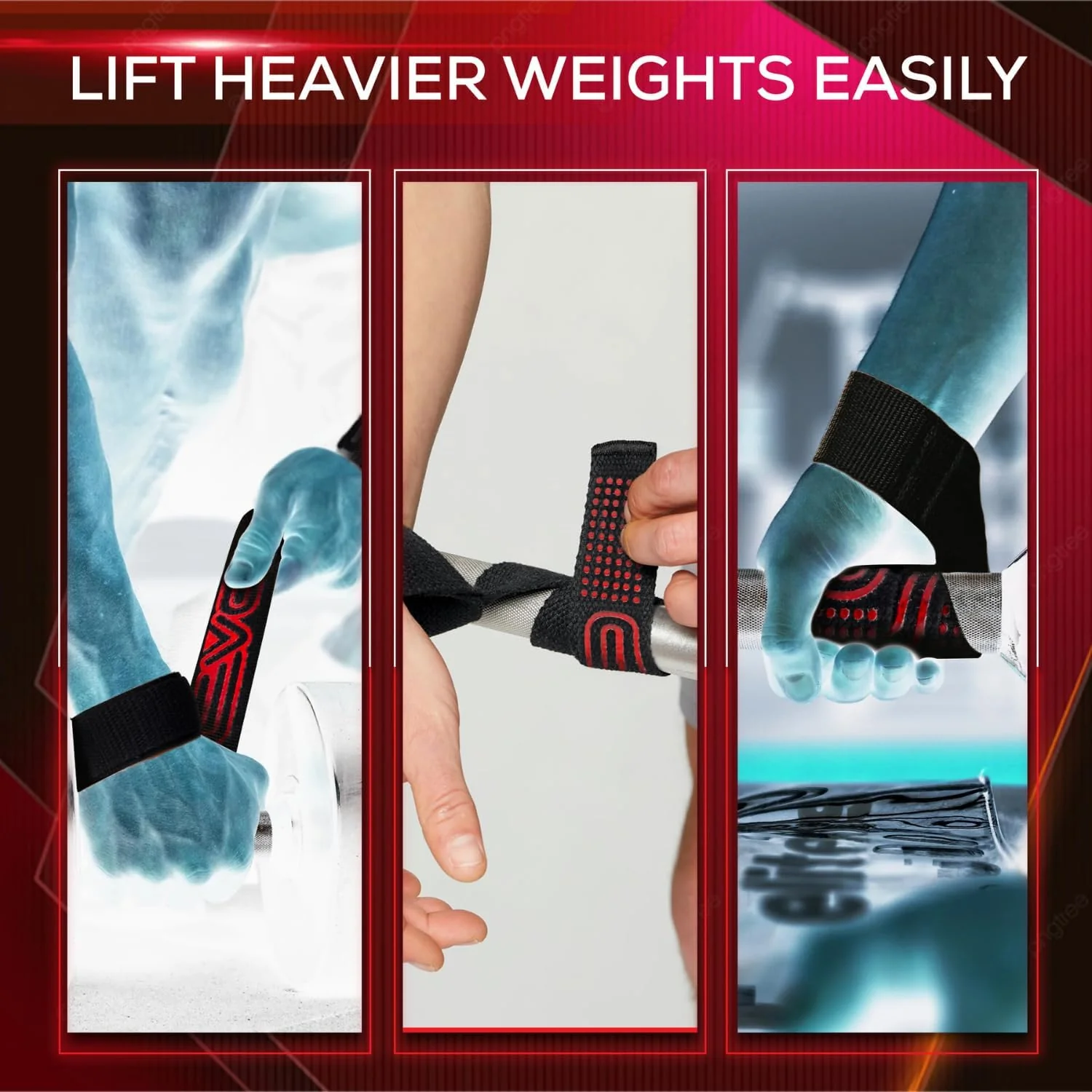 EVO Weight Lifting Gym Straps - Image 4
