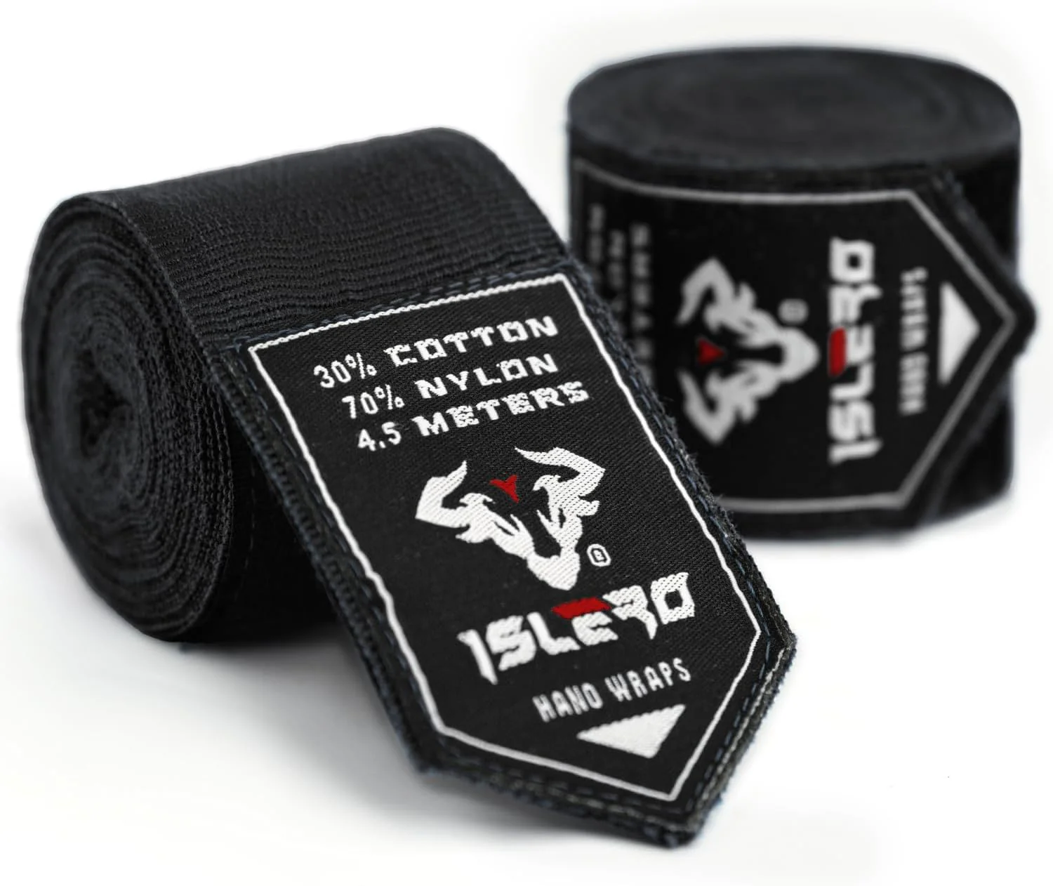Islero 4.5m Boxing Hand Wraps Inner Gloves Black - Image 7