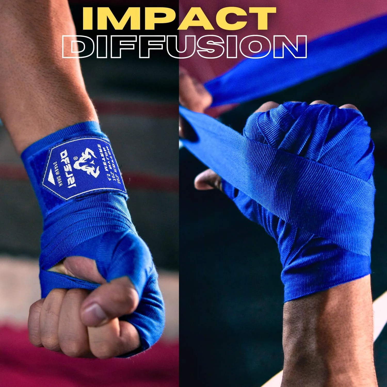 Islero 4.5m Boxing Hand Wraps Inner Gloves Blue - Image 10