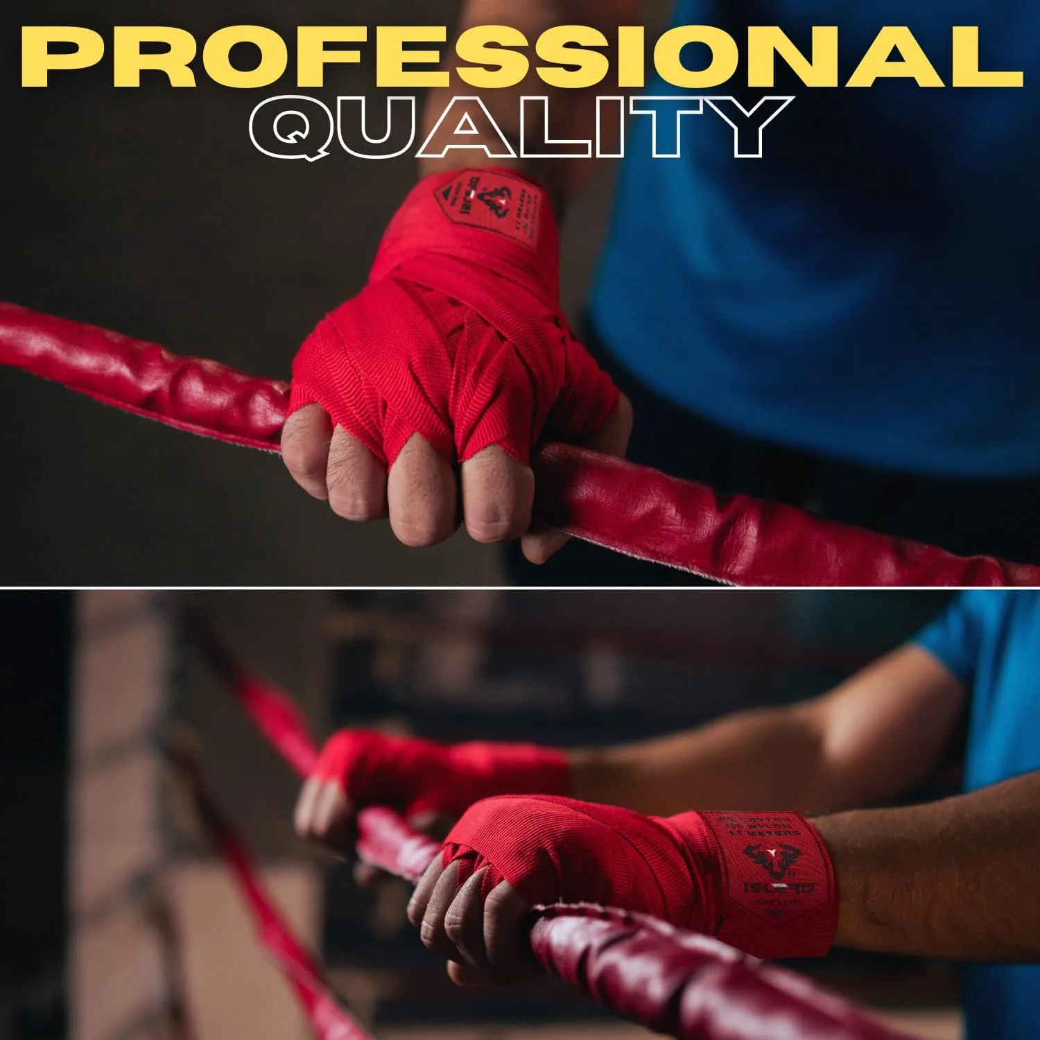 Islero 4.5m Boxing Hand Wraps Inner Gloves Red - Image 10