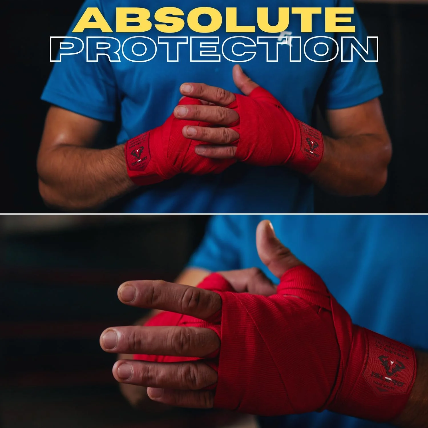 Islero 4.5m Boxing Hand Wraps Inner Gloves Red - Image 11