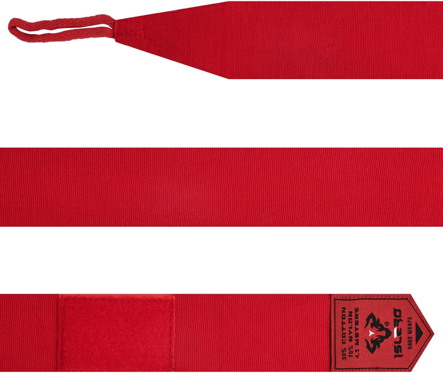 Islero 4.5m Boxing Hand Wraps Inner Gloves Red - Image 8