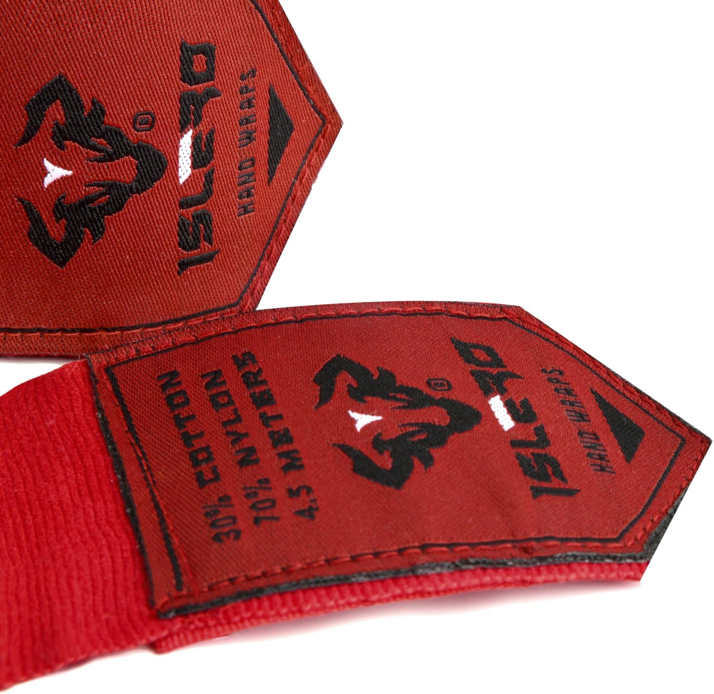 Islero 4.5m Boxing Hand Wraps Inner Gloves Red - Image 9