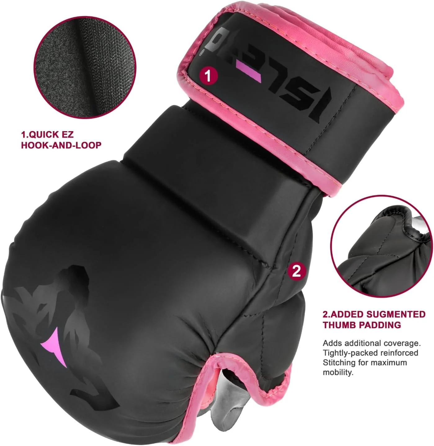 Islero Bull Pink MMA Gloves - Image 4