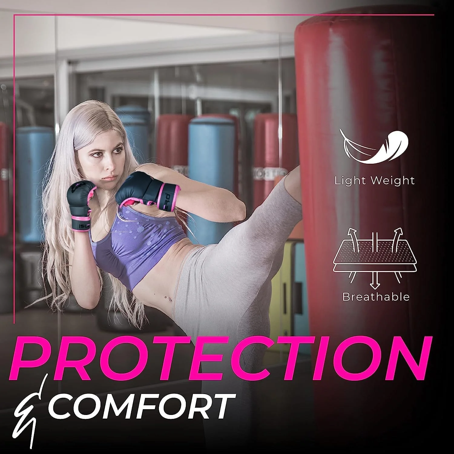 Islero Bull Pink MMA Gloves - Image 6