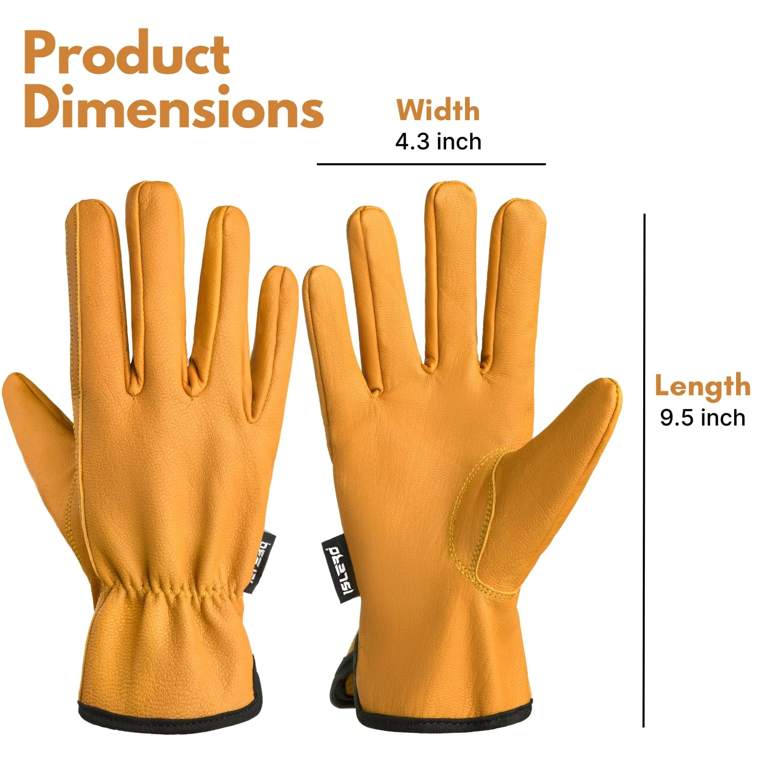 Islero Gardening gloves (full Leather) - Image 4
