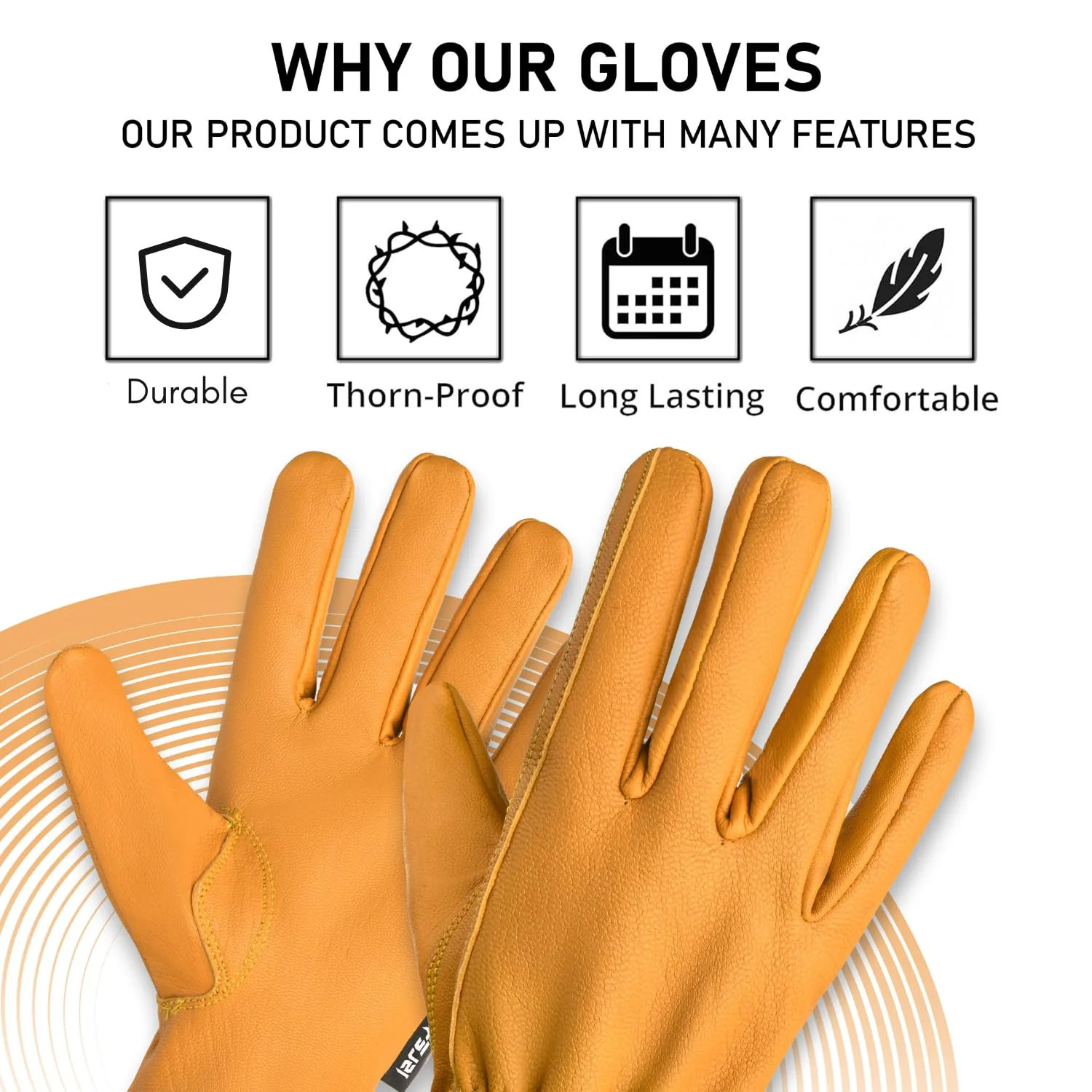 Islero Gardening gloves (full Leather) - Image 6