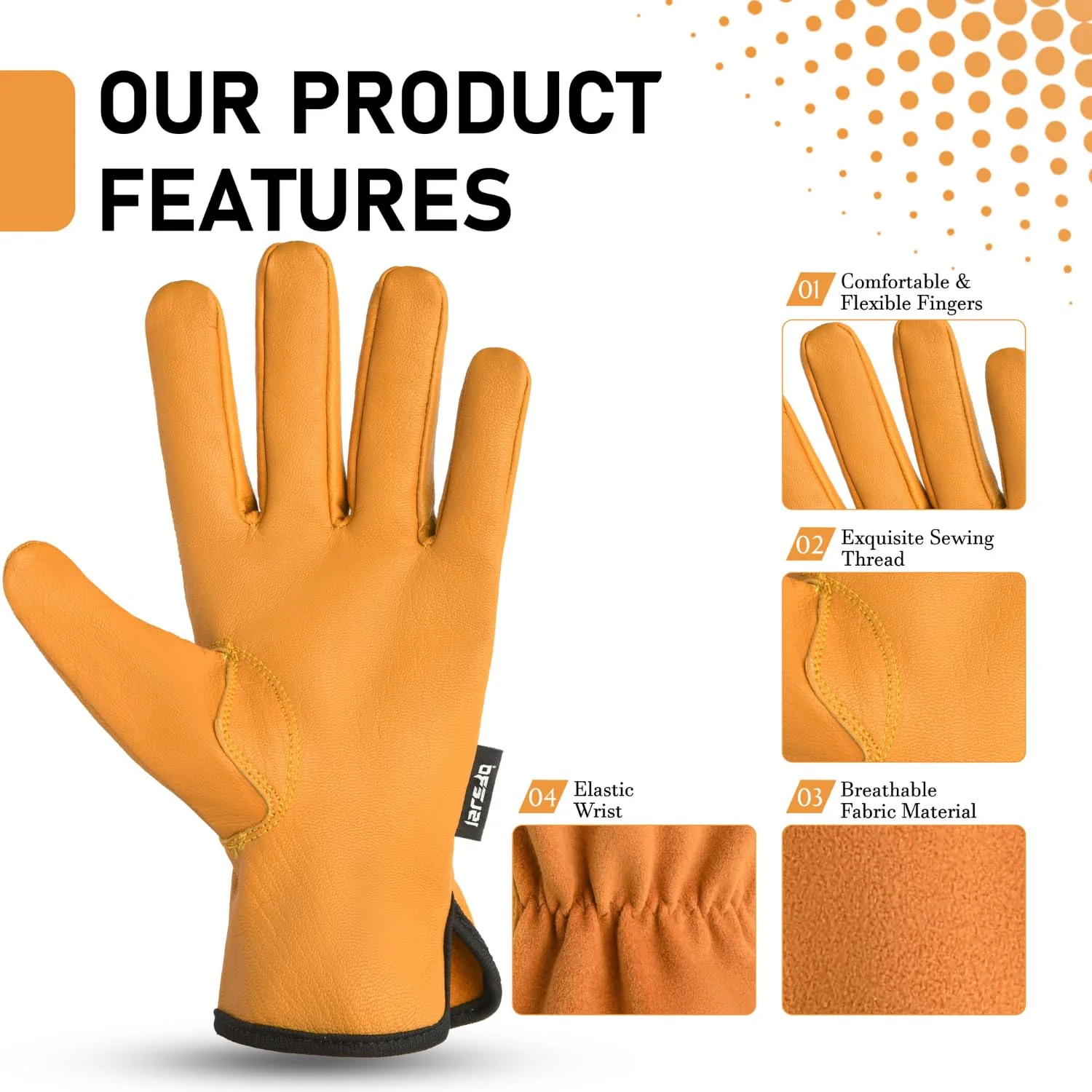 Islero Gardening gloves (Half Leather) - Image 2