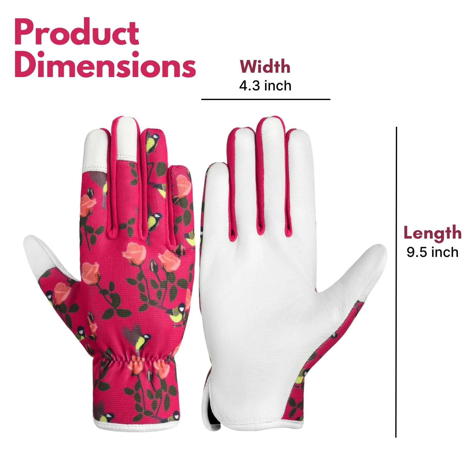 Islero Gardening gloves Short Red - Image 6