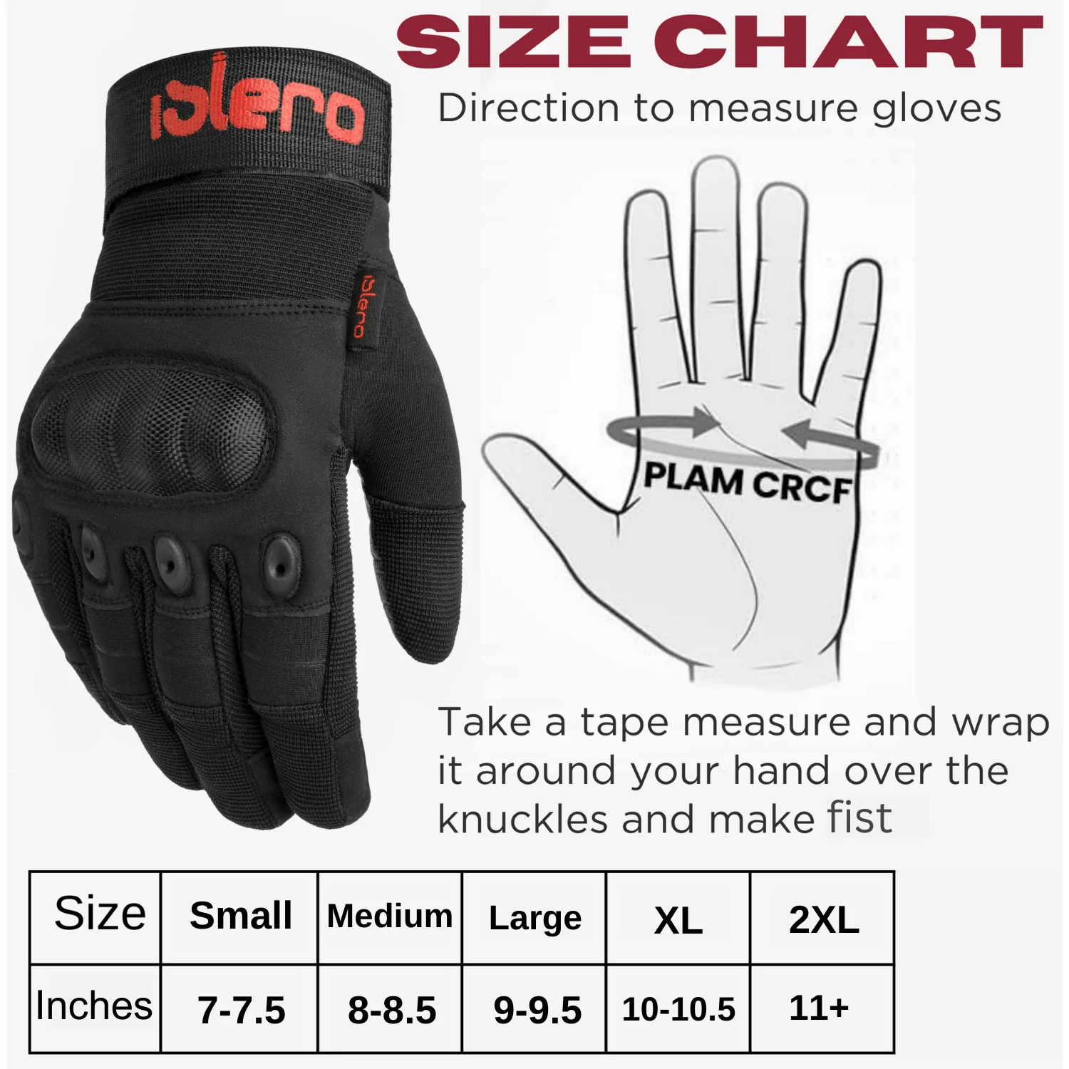 ISLERO HEAVY DUTY ALL WEATHER MOTOR BIKE FULL FINGER BLACK GLOVES - Image 6